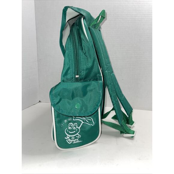 Kid Size Japanese green flap back pack frog cartoon pockets Straps Tadpoles - Picture 4 of 7